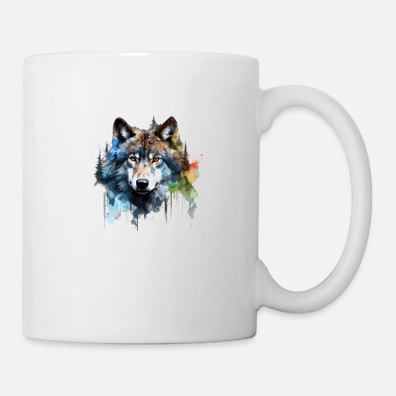 Loup - Mug blanc - blanc