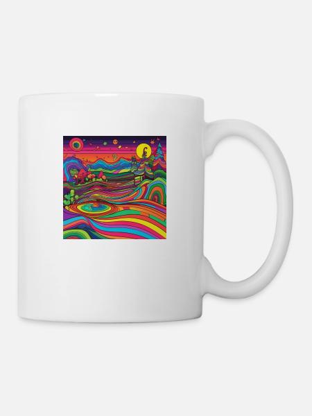 Trippy Landschaft - Tasse - Weiß