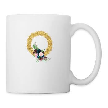 Letter o gold floral - Mug - white - Right