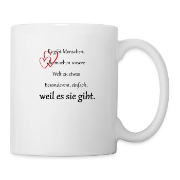 Spruch mit herz - Tasse - Weiß - Rechts