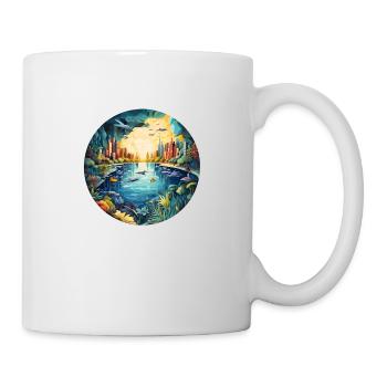 Fantastic underwater city - Mug - white - Right