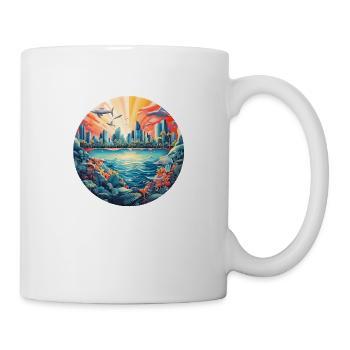 A city on the water - Mug - white - Right