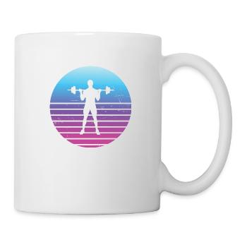Ausdauertraining Gewichtheben Damen Krafttraining - Tasse - Weiß - Rechts