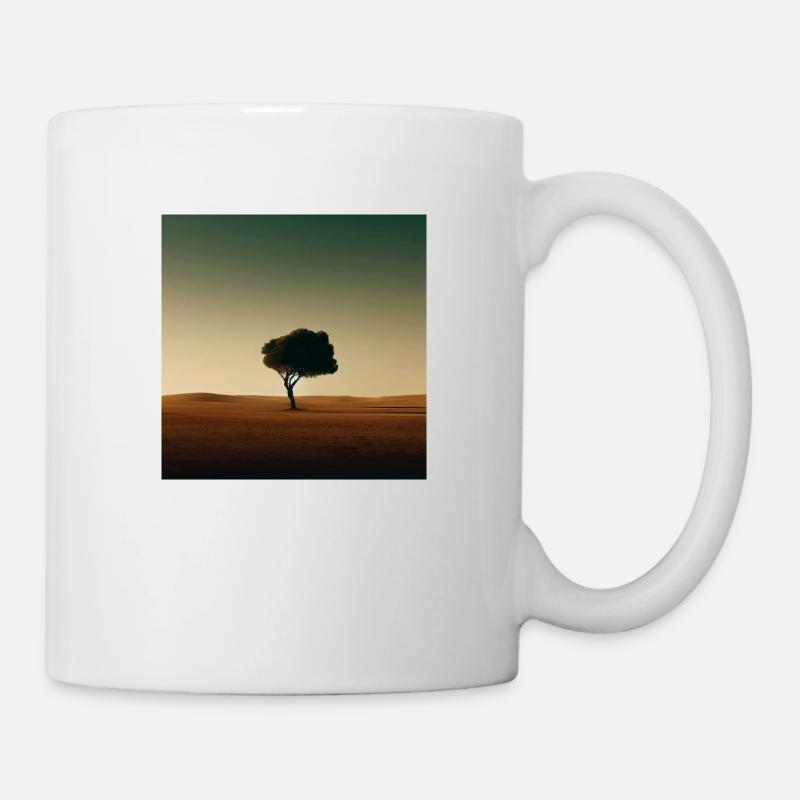 A Tree in the Desert - Tasse - Weiß