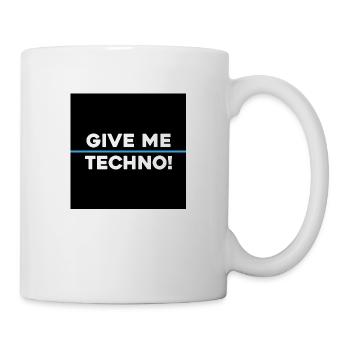 Give Me Techno Blue Line Hard Dark Acid - Mug blanc - blanc - Droite