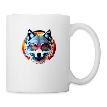 Wolf - Tasse - Weiß - Rechts
