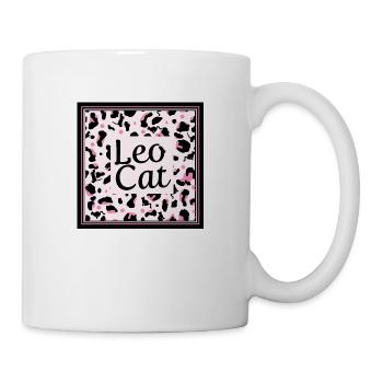 Leo Cat Leopard Design - Tasse - Weiß - Rechts