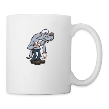 Niedlicher grauer Werwolf - Tasse - Weiß - Rechts