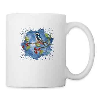 Bunter Vogel - Tasse - Weiß - Rechts