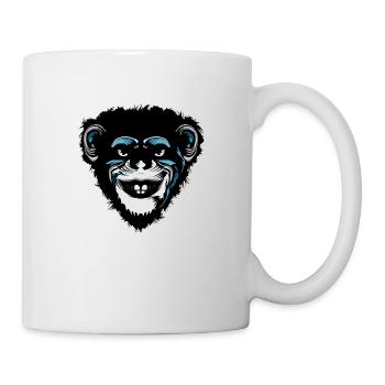 head monkey chimpanzee macaque drawing 709 A - Mug - white - Right