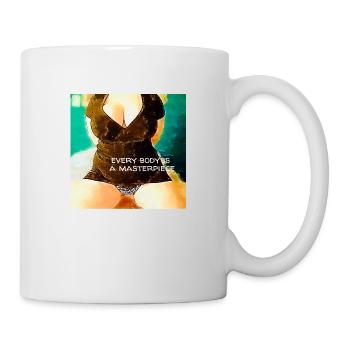 Every body is a masterpiece - Mug - white - Right