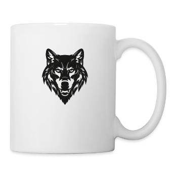Wolf - Tasse - Weiß - Rechts