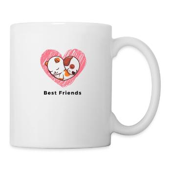 Logo du chat de chien - Mug blanc - blanc - Droite