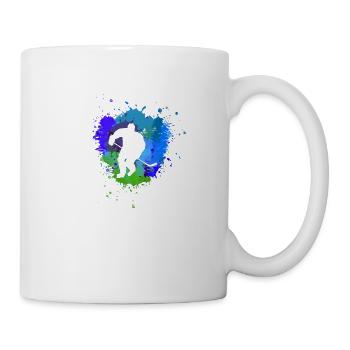 Eishockey, Hockey, Graffiti, bunt - Tasse - Weiß - Rechts