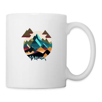 Bunte Bergwelten - Tasse - Weiß - Rechts