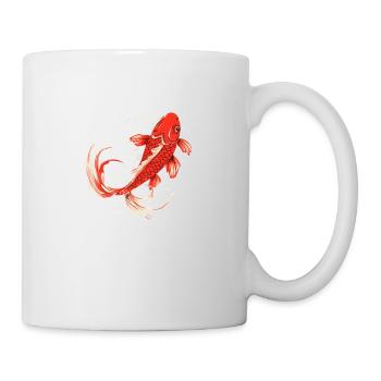 Single Koifisch freut sich auf dich - Tasse - Weiß - Rechts