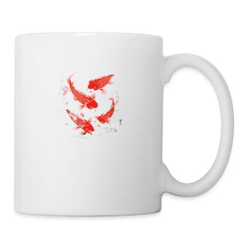 The koi fish are waiting for you - Mug - white - Right