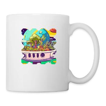 Forêt alimentaire sur un vaisseau spatial basé sur l’énergie végétale - Mug blanc - blanc - Droite