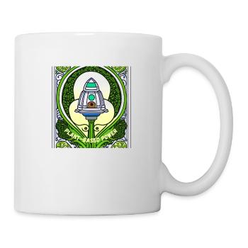 Brokkoli im Jugendstil auf pflanzlicher Basis - Tasse - Weiß - Rechts
