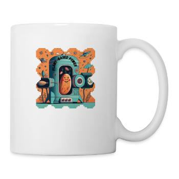Patate douce dans l’espace énergie basée sur les plantes - Mug blanc - blanc - Droite