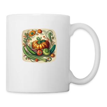 Art nouveau vegetables composition - Mug - white - Right