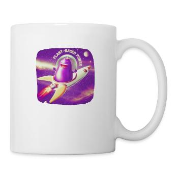 Aubergine astronaut in space plant based power - Mug - white - Right