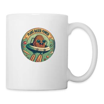 Weltraum-Kartoffelcharakter auf pflanzlicher Basis - Tasse - Weiß - Rechts