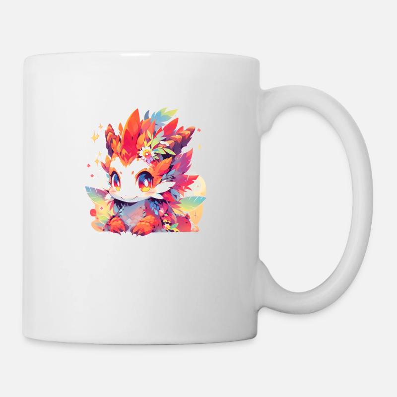 00332 kawaii FireDragonLicorne - Mug blanc - blanc