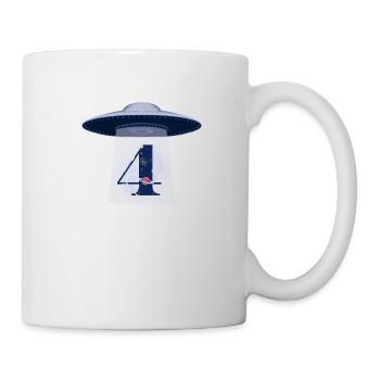 4e anniversaire ufo attaque - Mug blanc - blanc - Droite