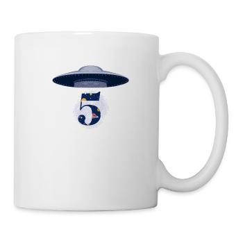 5e anniversaire ufo attaque - Mug blanc - blanc - Droite