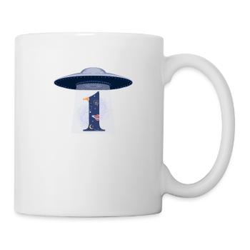 1e anniversaire ufo attaque - Mug blanc - blanc - Droite