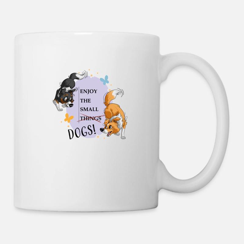 Les petites choses... euh, les Shelties comptent ! - Mug blanc - blanc
