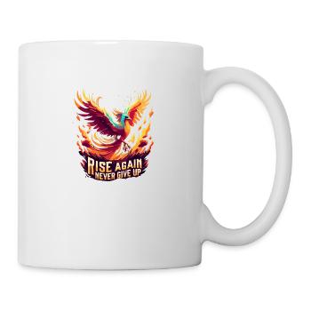 N’abandonnez jamais : le phénix renaît de ses cendres - Mug blanc - blanc - Droite