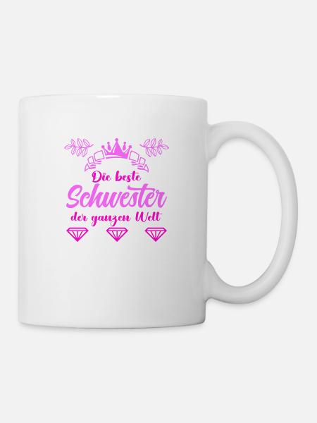 beste schwester - Tasse - Weiß