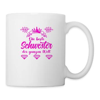beste schwester - Tasse - Weiß - Rechts