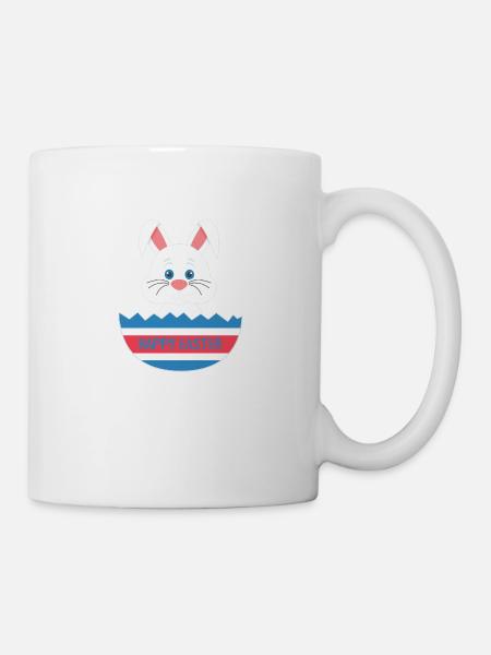 Ein niedlicher Ostereierhase - Tasse - Weiß