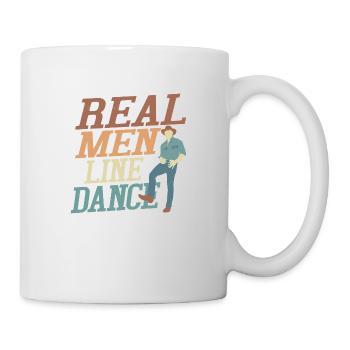 Real Men Line Dance Country Music Western - Tasse - Weiß - Rechts