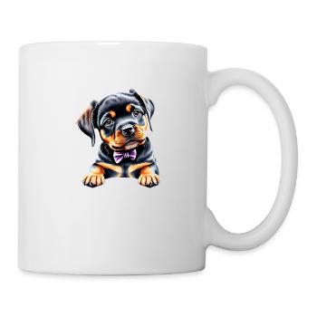 Rottweiler chiot chien Rottweiler chiot chiens - Mug blanc - blanc - Droite