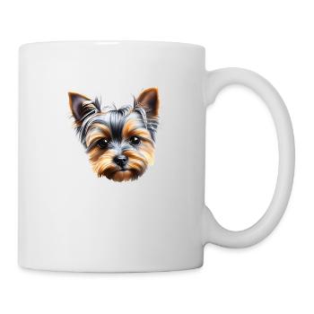 Puppy Yorkshire Terrier Chien Propriétaire Chien - Mug blanc - blanc - Droite