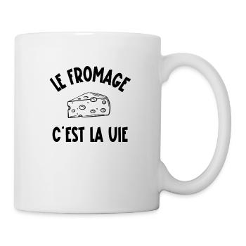 le fromage c'est la vie - Mug blanc - blanc - Droite