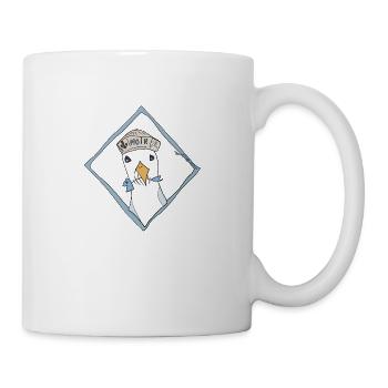 Moin Seemöwe im Diamantrahmen - Tasse - Weiß - Rechts
