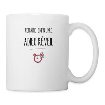 Retraite enfin libre adieu réveil - Mug blanc - blanc - Droite