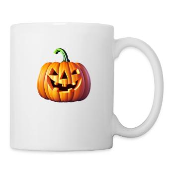 Happy Halloween Pumpkin Face scary funny spooky - Mug - white - Right