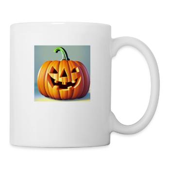 Happy Halloween Pumpkin Face scary funny spooky - Mug - white - Right