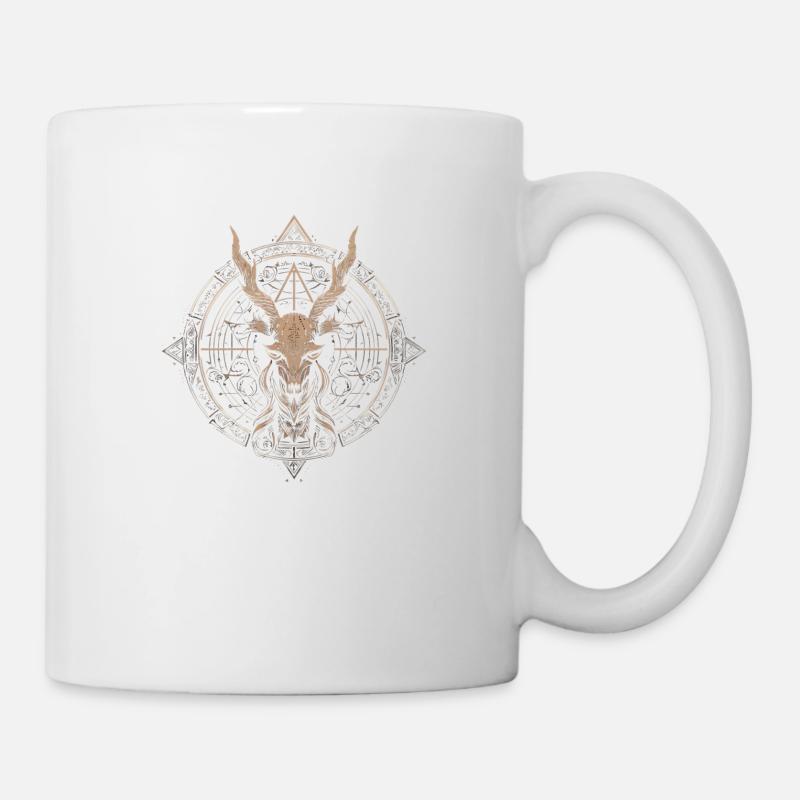 Crâne noir, occultisme et horreur - Mug blanc - blanc