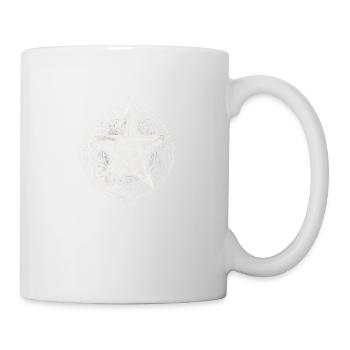 Dunkles Geheimnis, Horrornacht, Pentagramm - Tasse - Weiß - Rechts