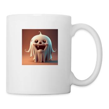 Happy Halloween cute ghost tongue out scary funny - Mug - white - Right