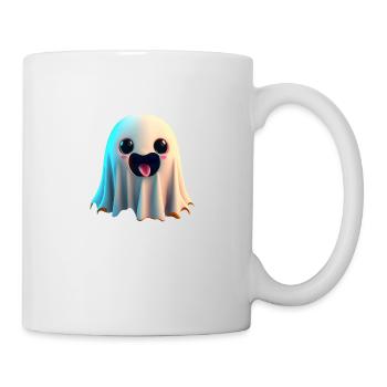 Happy Halloween cute ghost tongue out scary funny - Mug - white - Right