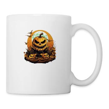 Böser Kürbis zu Hallooween - Tasse - Weiß - Rechts