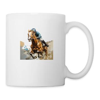 Courses hippiques : sport, divertissement et tradition - Mug blanc - blanc - Droite